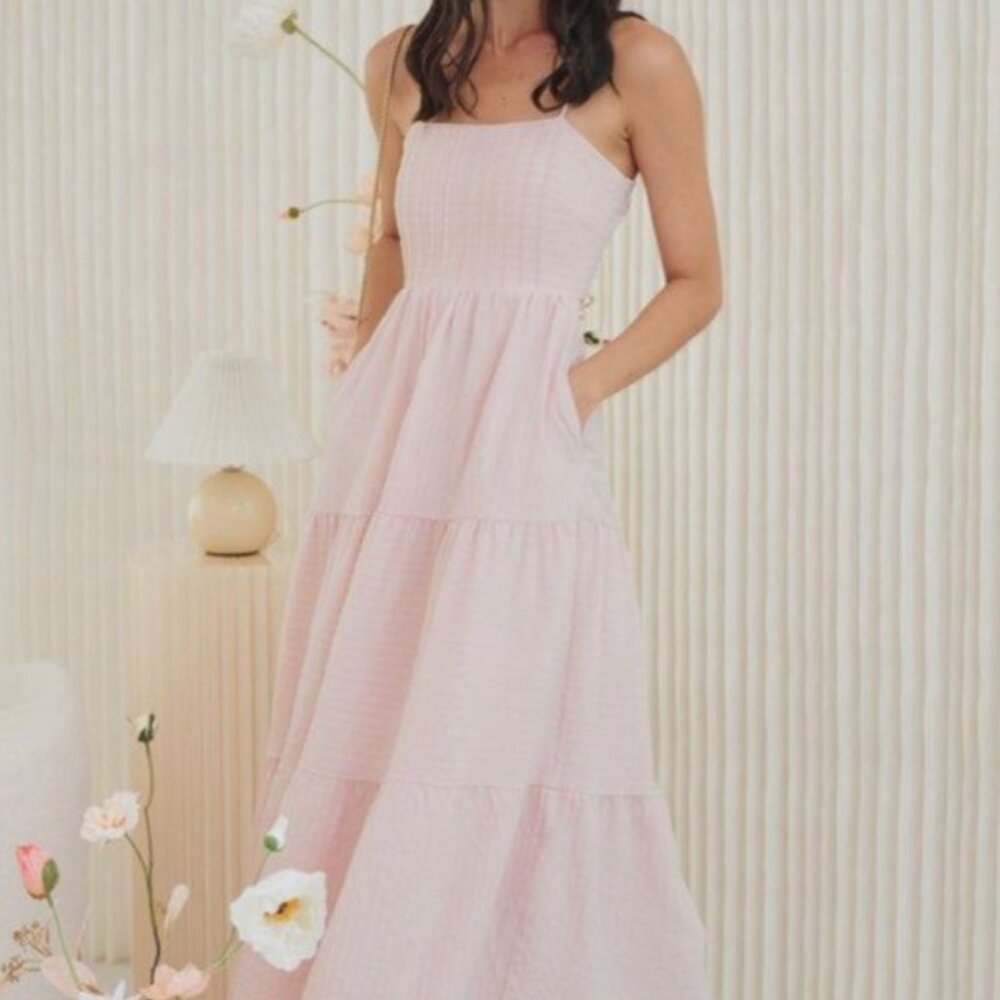 Thread Theory Padded Tie Back Midi Maxi Dress